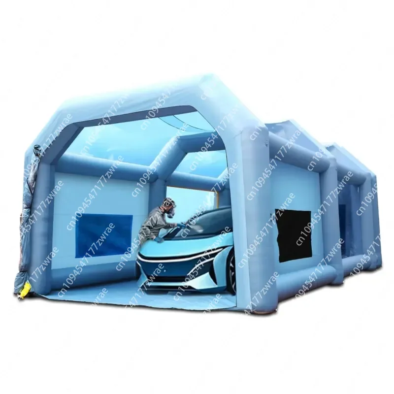 33x20x13ft High-Power Inflatable Paint Booth 950W+1100W Blowers Spray Booth Tent for Car Painting Powerful AI Spray Booth