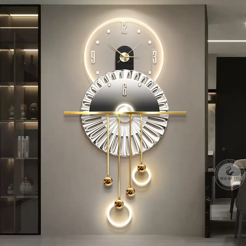 Y*-Minimalist Simple Wall Watch Round Chinese Style Creative Silent Wall Clocks Design Interior Reloj De Pared Home Decoration
