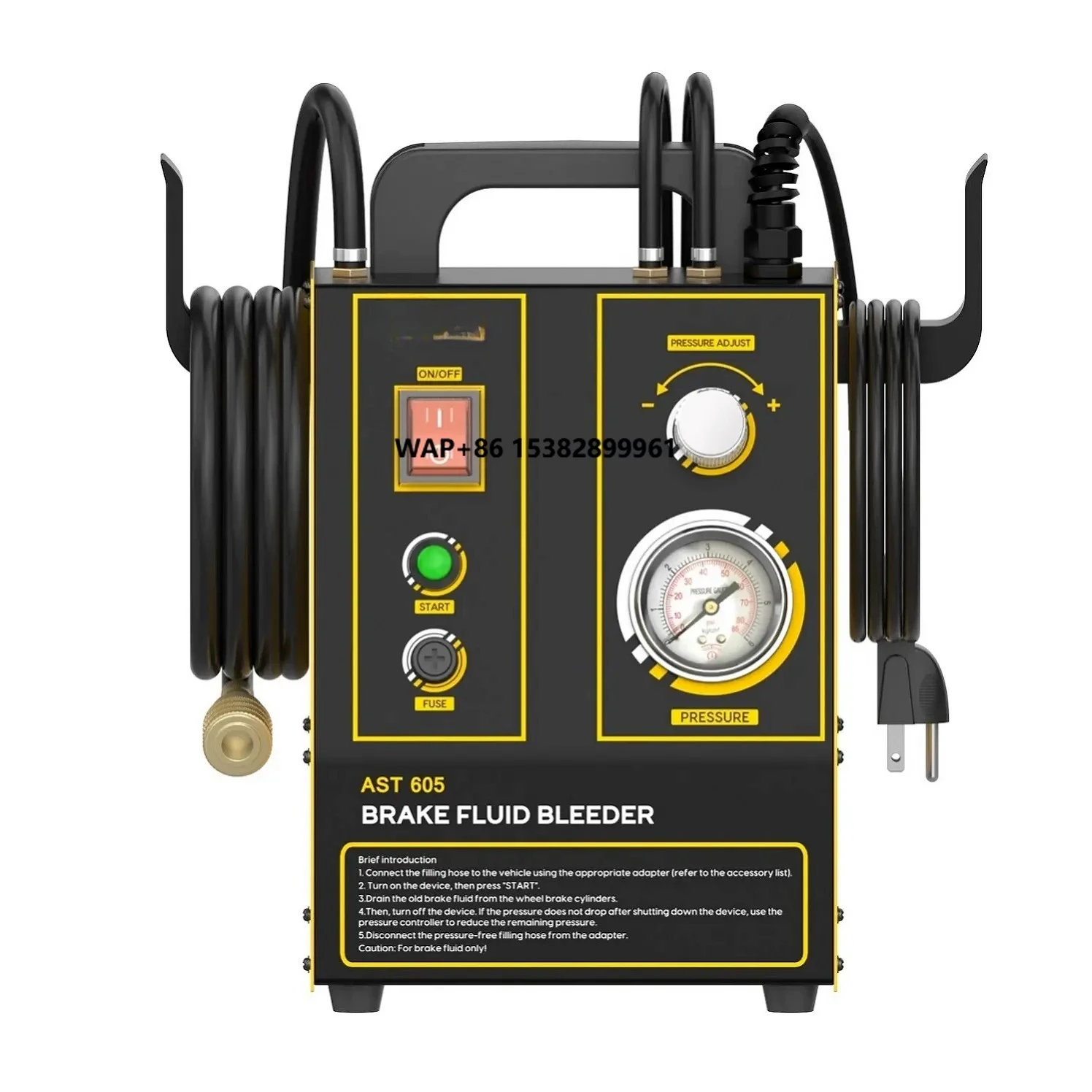 AUTOOL AST605 Car Brake Fluid Extractor Oil Pump Brake Oil Changer Machine With 1.2L Recycle Bottle Brake Bleeder Fluid Pump Kit