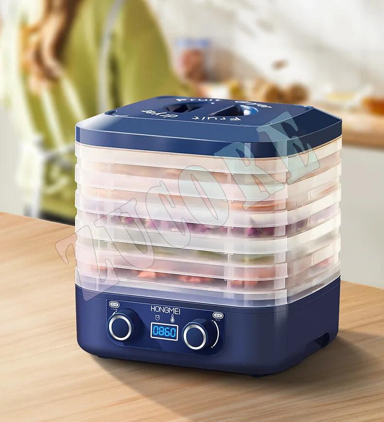 مجفف طعام مكون من 5 طبقات لخضروات الفواكه واللحوم والكلاب يعامل آلة التجفيف المنزلية مع مؤقت خالي من مادة BPA