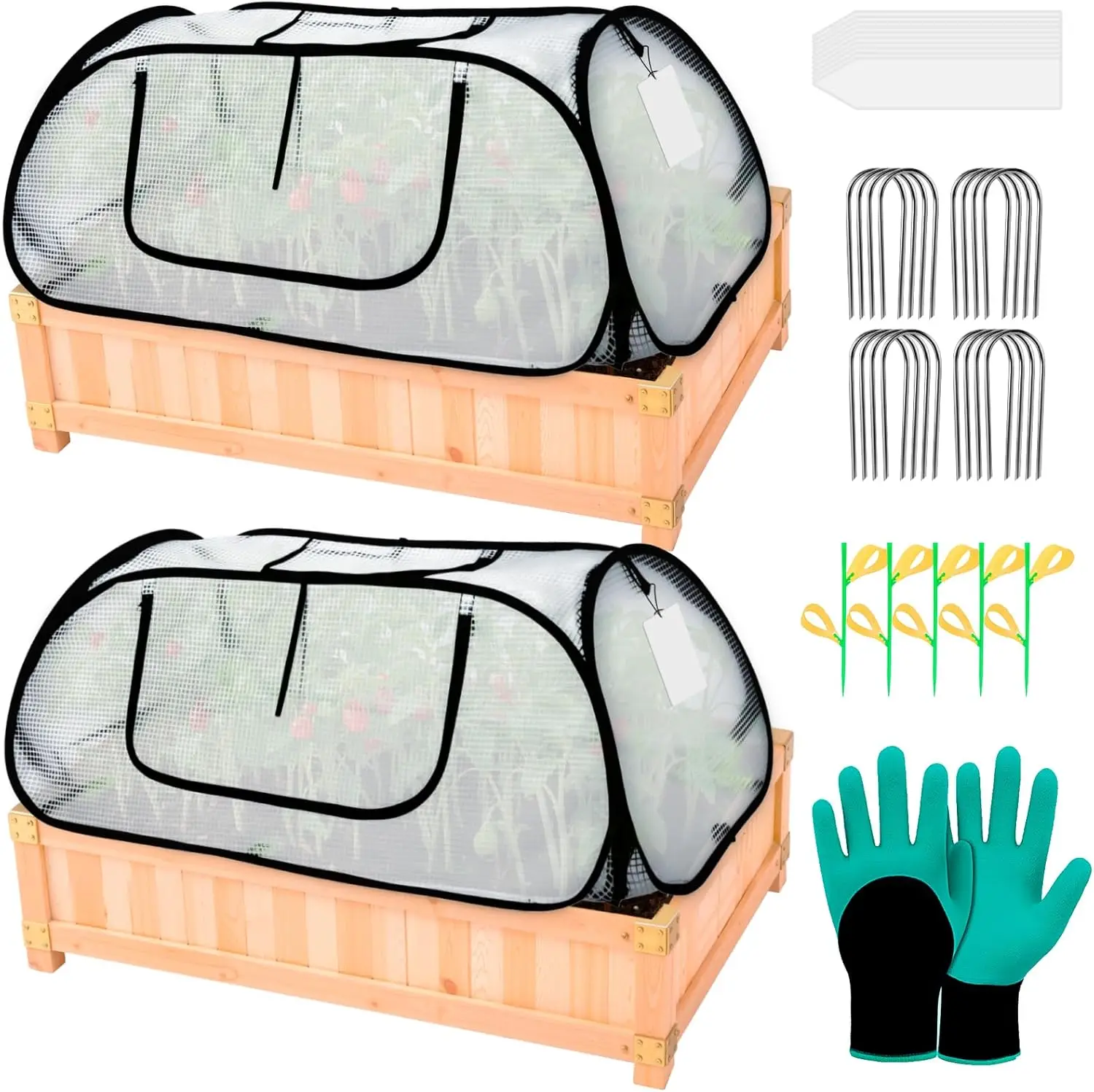 

Garden Covers for Raised Beds, Pop Up Raised Garden Bed Cover, Garden Row Plants Cover Accelerator, Greenhouse Cover for Protect