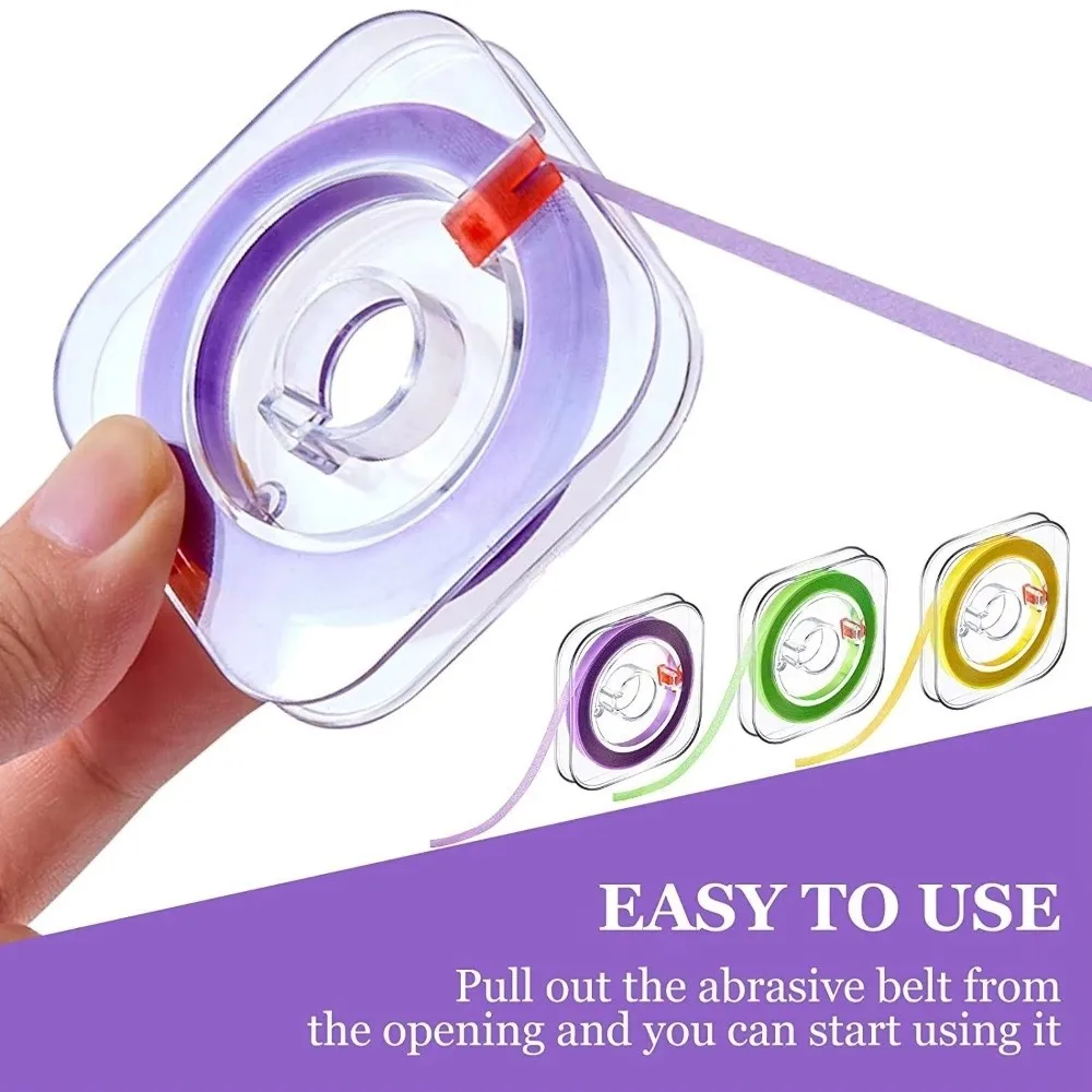 Portable Dental Polishing Strips Multifunctional 20/30/50um Colored Rolled Molar Strips Tooth Interdental Sanding Surface