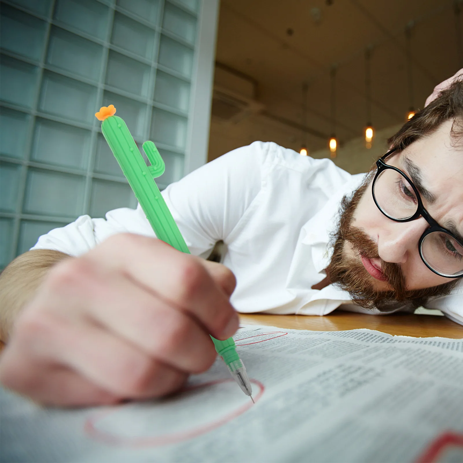 

10pcs Cactus Pens Creative Pen For Students Writing Drawing Smooth Ink Lightweight Stationery Gift Kids Novelty Gel