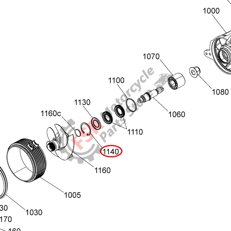 JET PUMP IMPELLER BEARING CIRCLIP,FOR SEA-DOO GTI 130 4-TEC SE 170 GTR 215 GTS GTX 230 RXP 325 RXT X 300 SPARK 60 90 900 WAKE