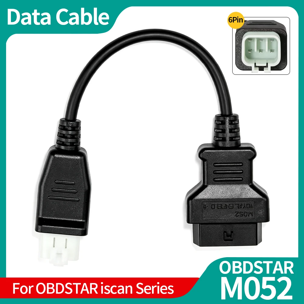 OBDSTAR M052 6Pin to OBD2 16Pin Diagnostic Cable for Royal Enfield Motorcycle for iScan Series