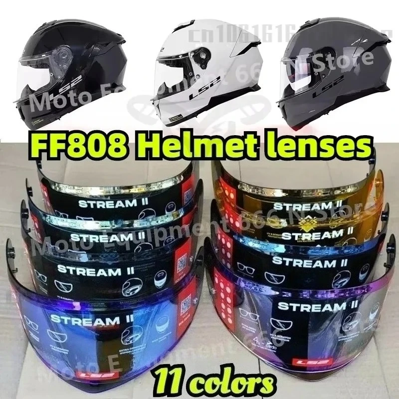 

LS2 ff808 STREAM II Motorcycle Helmet Lens FF808 Helmet Color Visors silver lens Helmet Accessories