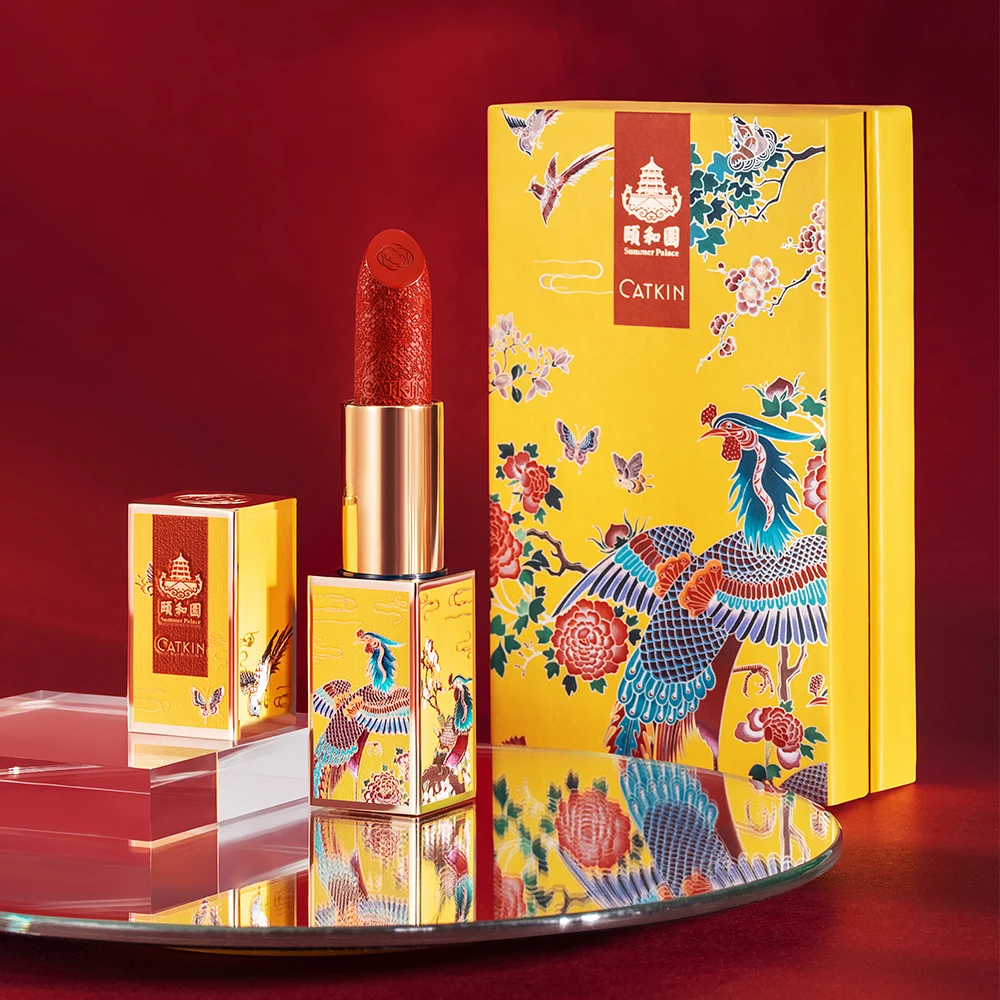 CATKIN Lipstick, Rouge Red Long Lasting Moisturizing Lip Stick Makeup， X SUMMER PALACE Theme