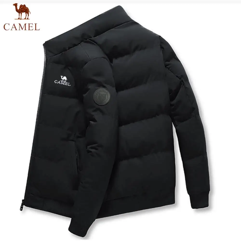 2024 High neck jacket branded printed casual zipper coat warm cotton padded outdoor fashion winter brand new