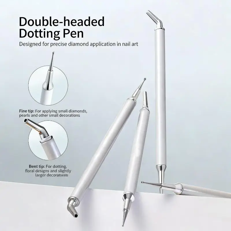 Nails Picker Dotting Pen For Manicure Double Head Point Drill Pen Dot Painting Point Pen Rhinestone Picker DIY Decoration Tool
