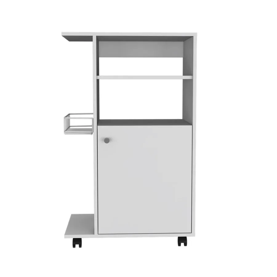 عربة مطبخ Napenthe 1 Shelf مع عجلة بيضاء