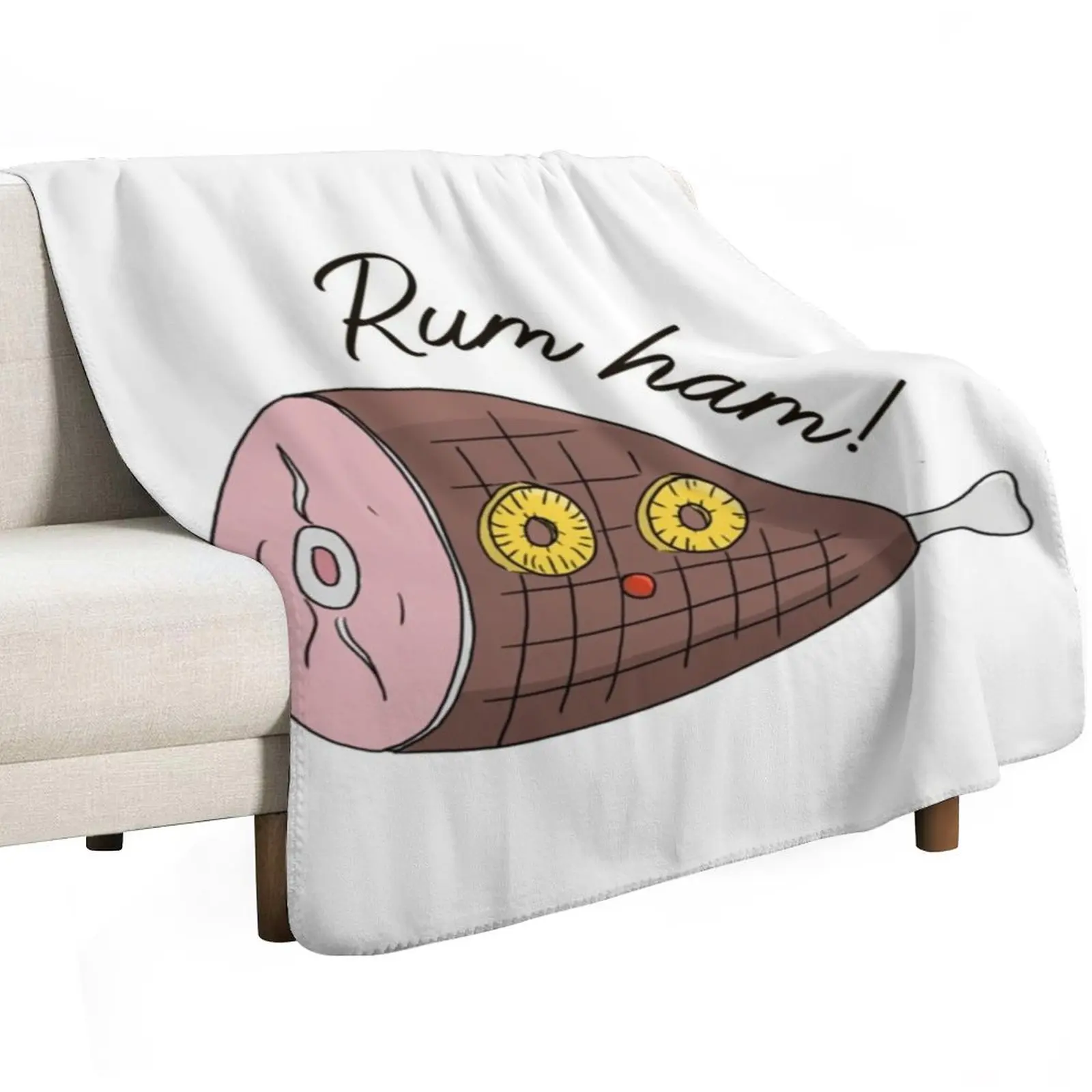 Rum ham - it_s always sunny Throw Blanket Flannels Decorative Throw Decorative Sofas Sofa Quilt Camping Sofa Blankets
