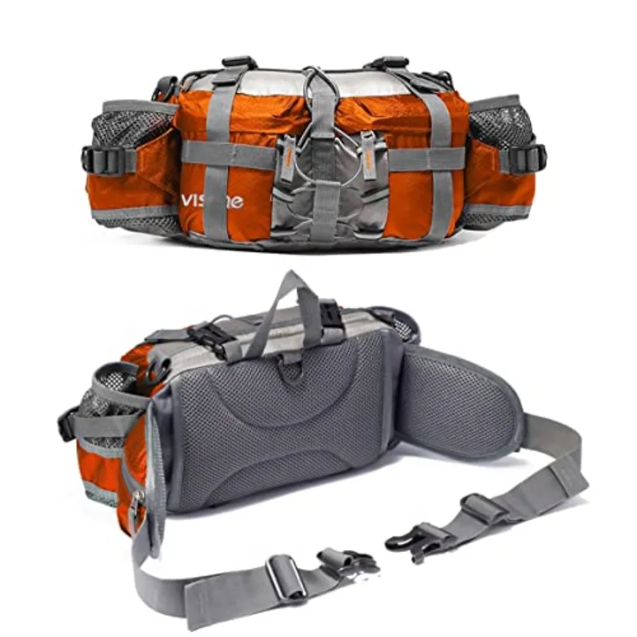 

Outdoor Fanny Pack Hiking Camping Biking Waterproof Waist Pack 2 Water Bottle Holder Sports Bag for Women and Men