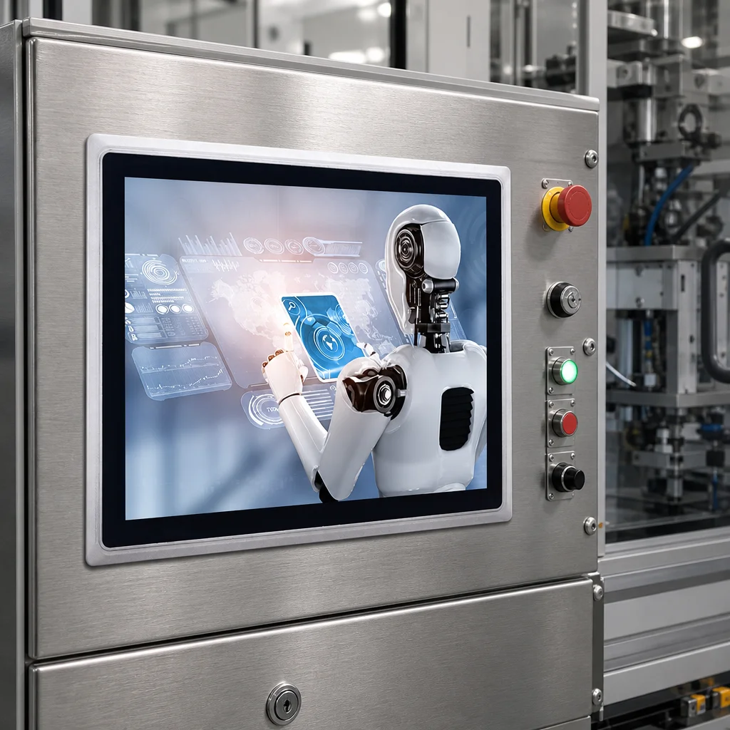 Industrial Computer for Machine Control 17 Inch All In One Touch Screen Panel PC Intel i5 8GB 128GB USB VGA