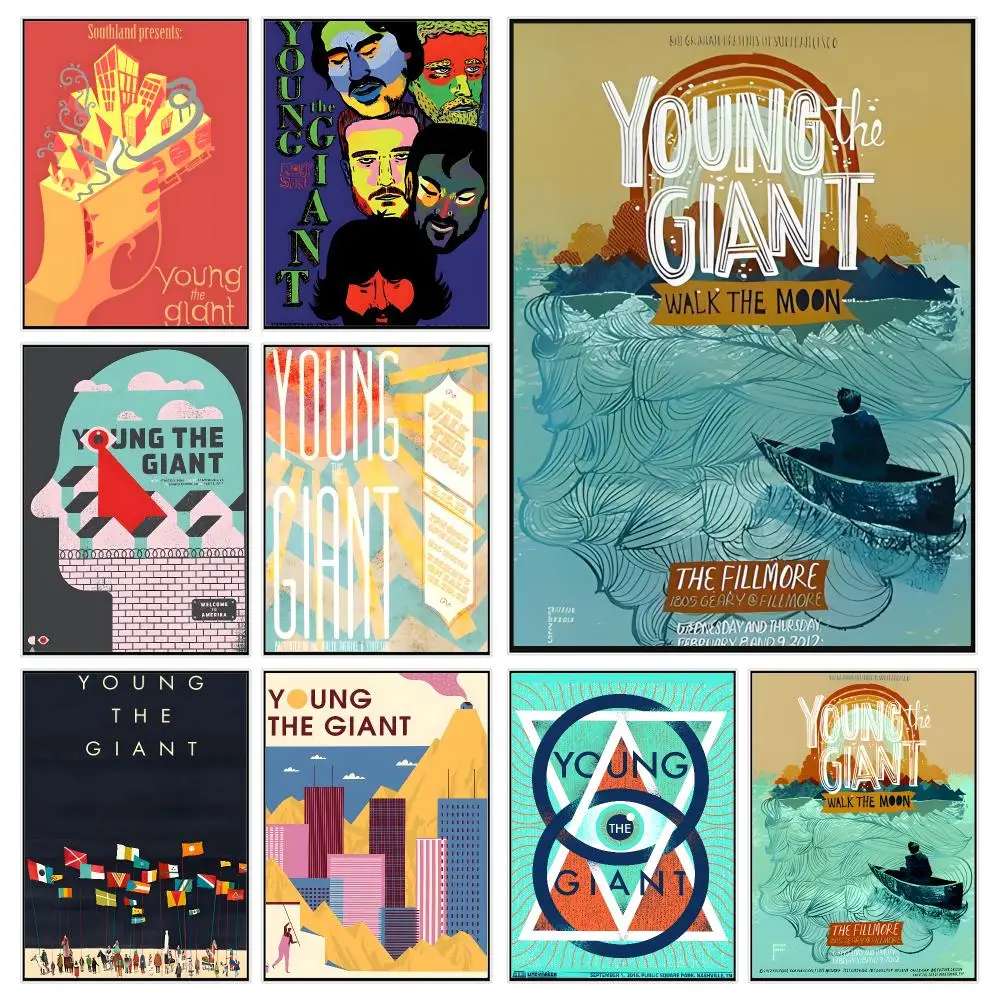 Alternative Rock Band Y-young the Giant Poster Trendy Aesthetic Wall Decor for Dorm & Bedroom