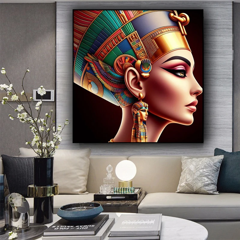 Nefertiti Egyptian Queen Ancient Egypt Diamond mosaic Full diamond painting rhinestones Diy diamond art Jewelry cross stitch Art view 2