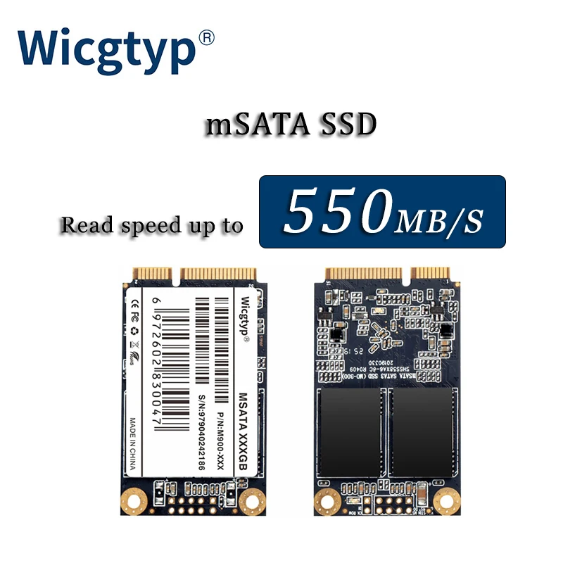 Wicgtyp msMiSSD-Disque dur interne à semi-conducteurs, 128 Go, 256 Go, 512 Go, mSATA SSD, 1 To, 2 To, HDD pour ordinateur de bureau, ordinateur portable