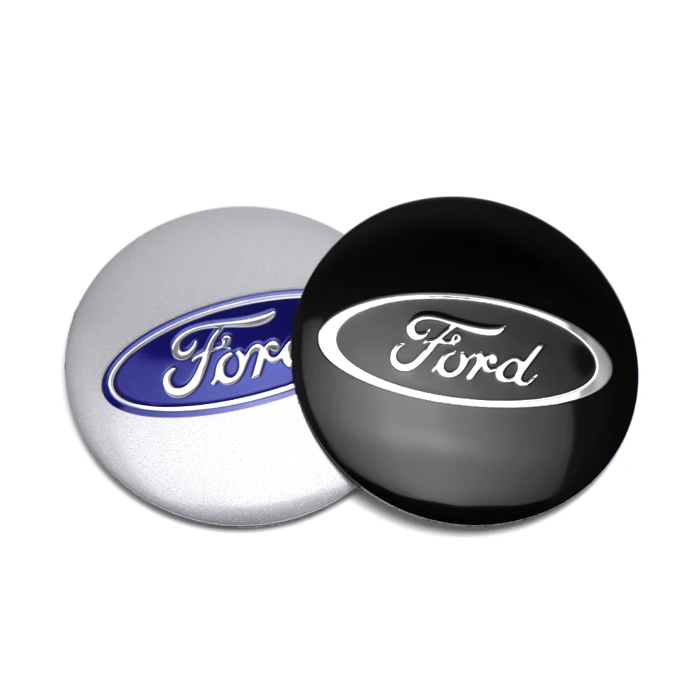 4Pcs Car Wheel Rims Hub Center Cover Decals Sticker Accessories For Ford Fiesta mk7 Focus mk2 Fusion RS Escape ST Mustang Foose