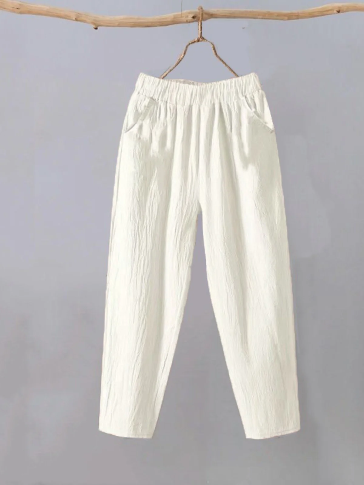 سليم صالح القطن الكتان سراويل تقليدية حجم كبير المرأة تنوعا الخيار السراويل هارلان السراويل فضفاضة تسع نقاط الصيف حجم صغير