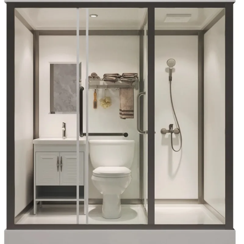 Integral shower room, bathroom, integrated wet and dry separation bathroom