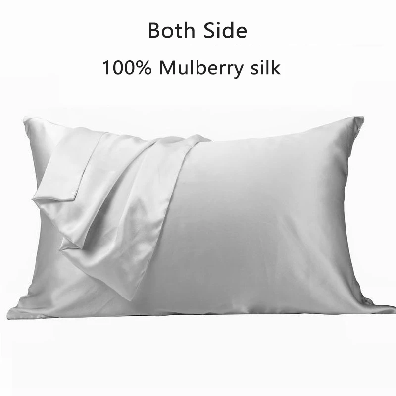 

Pillow Case Silk Pillowcase 100% Nature Mulberry Silk Muticolor pillow cover For Healthy Standard Queen King