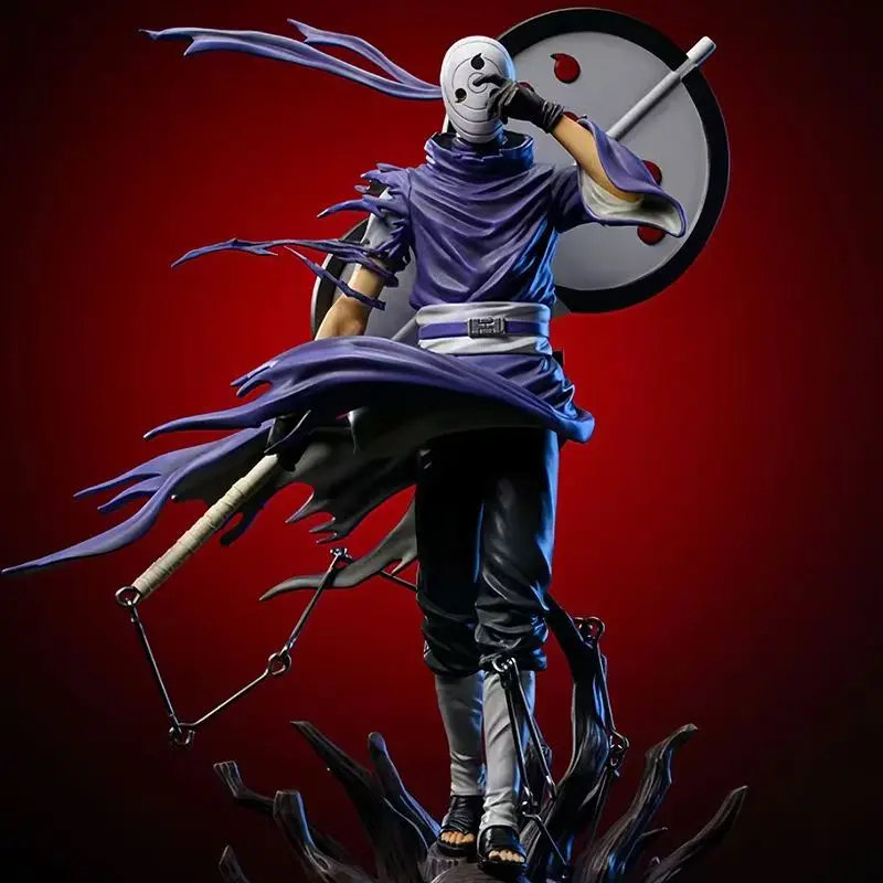 27 سنتيمتر أنيمي ناروتو الشكل Akatsuki Uchiha Obito GK برأسين النحت اللعب نموذج سطح المكتب حلية هدية عيد ميلاد