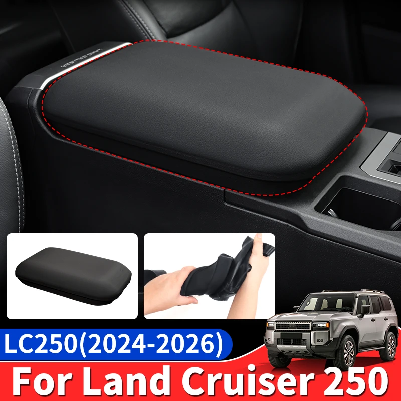

For Toyota Land Cruiser 250 Prado LC250 j250 2024 2025 2026 Armrest Box Silicone Case Dustproof Interior Protection Accessories