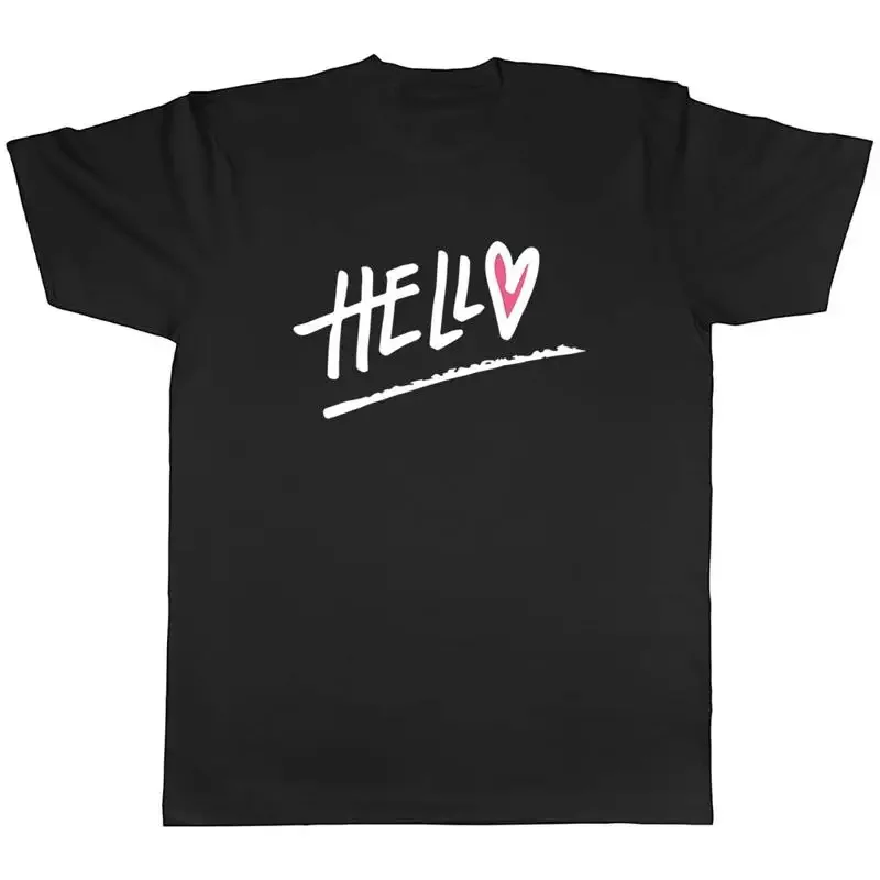 Hello Love Heart Mens T-Shirt Spread Joy Tee Gift