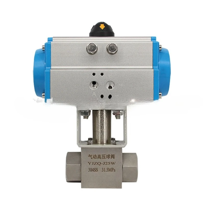 

2Q611F-320P high pressure wire buckle pneumatic ball valve, internal thread pneumatic high pressure ball valve DN25
