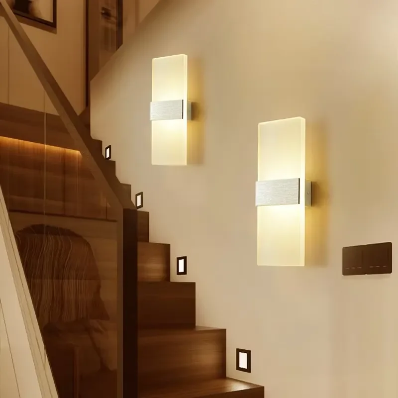 Modern LED Wall Lamp Indoor Reading Light Aluminum Plastic Bedroom Decorative Fixture 10W 80 Switch Control Direct Sale