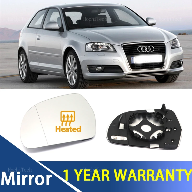 Side Mirrors Reflective Lens Rearview Mirror Glass Lenses for Audi A4 S4 B8 8K 08-09, A5 S5 B8 8K 07-09, A8 S8 D3 Q3 SQ3 A3 8P