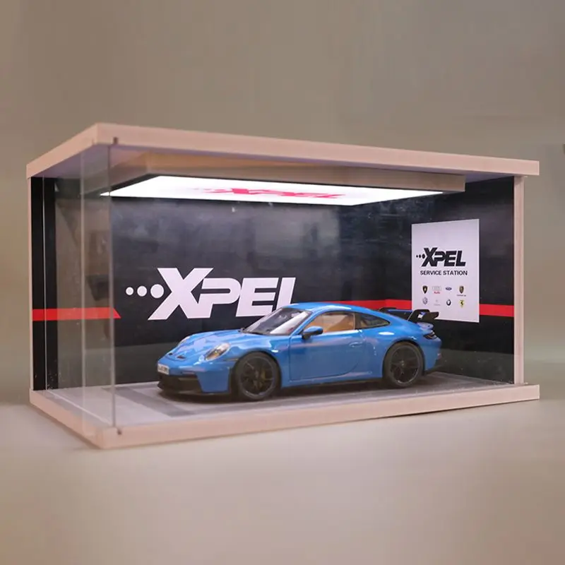 

Acrylic Dustproof Storage Cabinet, Car Parking Lot, Model Car Display Cabinet, Garage Scene, Lighting Dust Cover, 1: 18