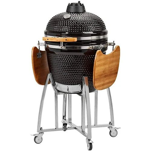 Modern 21 Inches Outdoor Lifestyle Barbecue Egg Shaped Charcoal Ceramic BBQ Kamado Grill