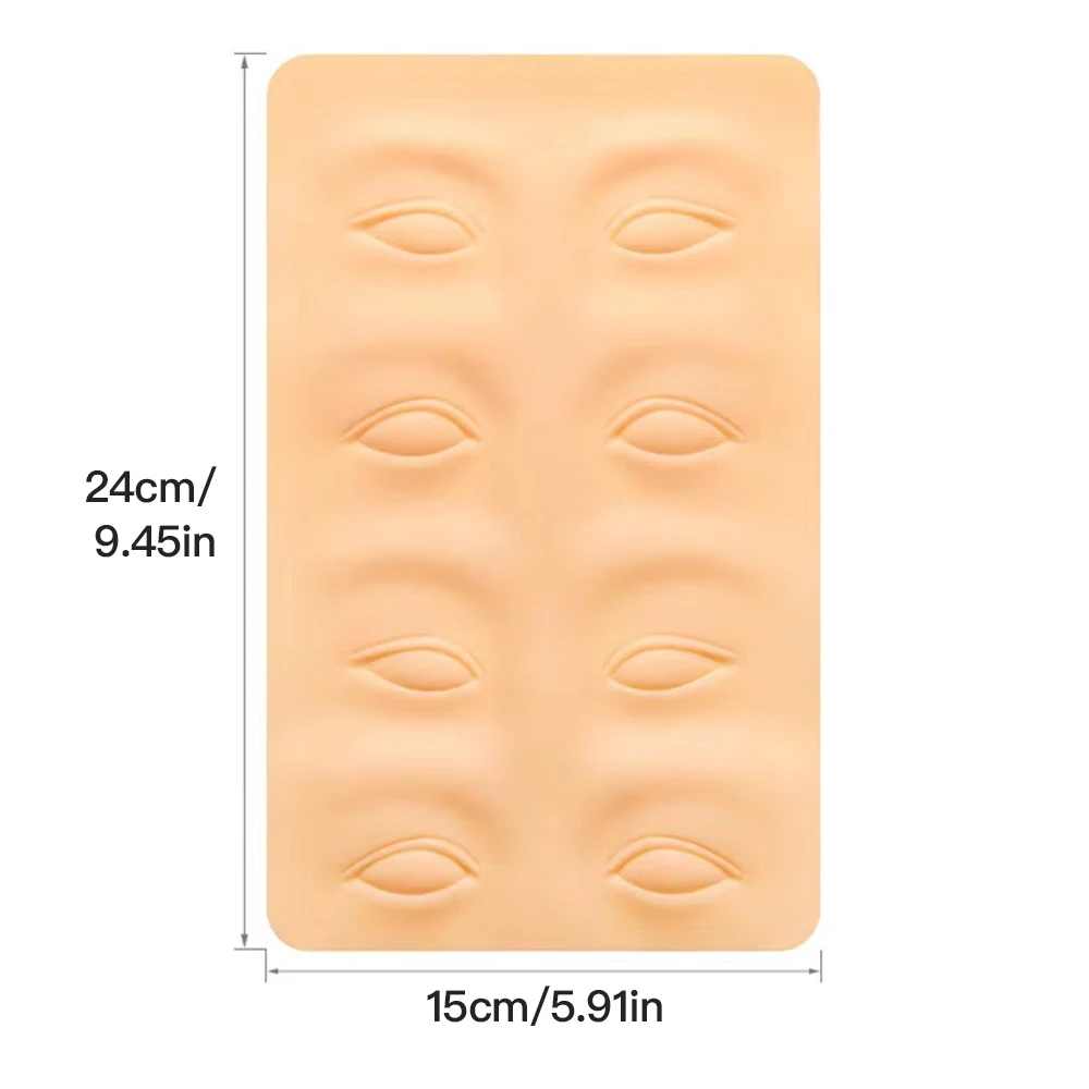 Human Skin Tone 3D Eye Socket Silicone Practice Skin Thick Solid Anti-Puncture Non-Absorb Pigment Microblading Training Skin