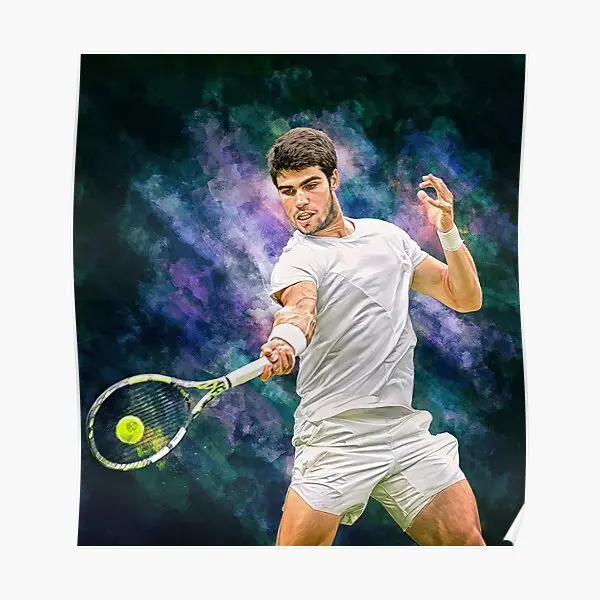 Carlos Alcaraz Of Spain Plays Forehand  Poster Vintage Modern Home Wall Decor Decoration Mural Painting Art Picture No Frame