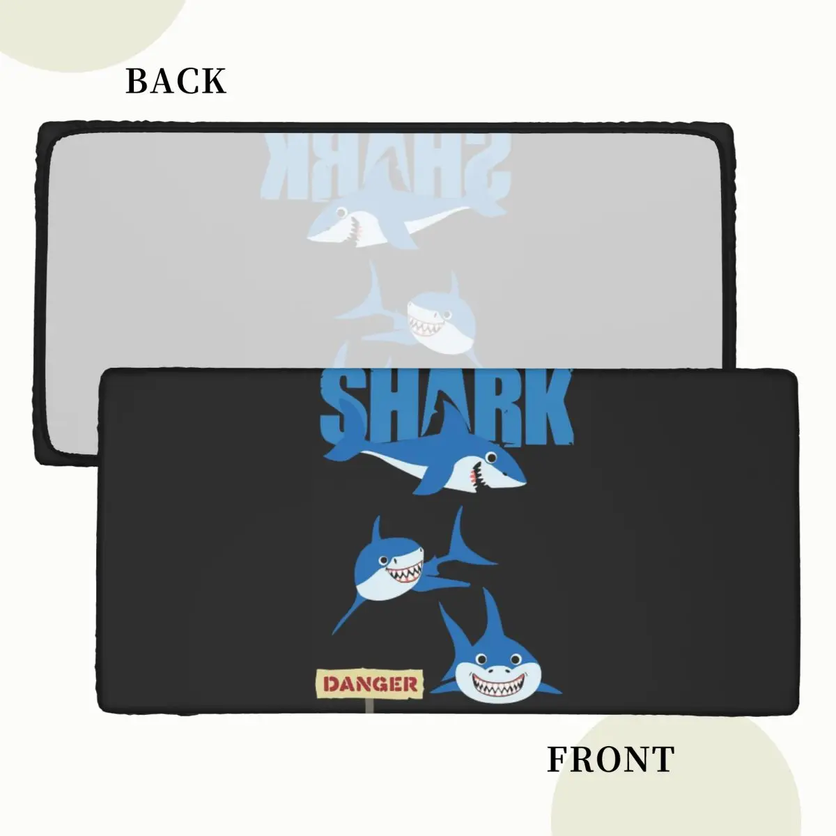 Shark Danger Crazy Sark Lady Customized Rectangular Tablecloth Waterproof Table Cover for Festival Party Decorations Table Cloth