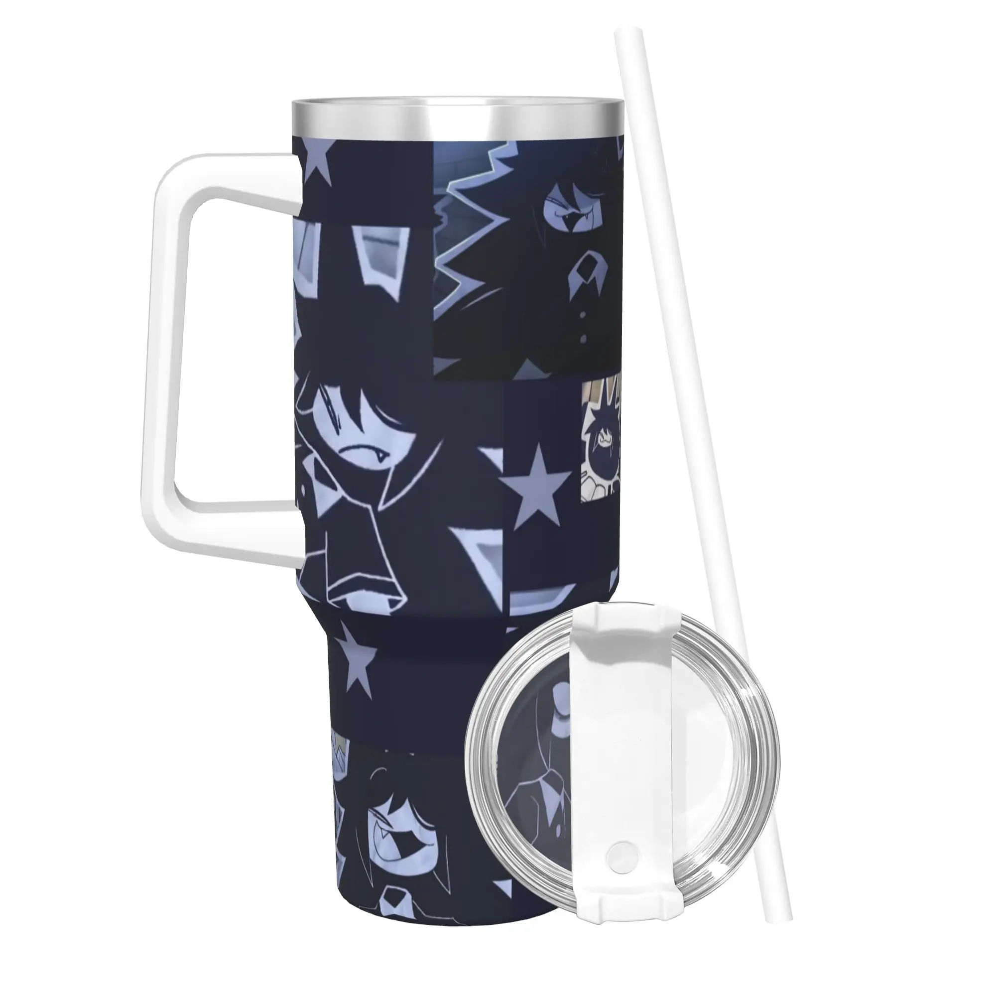 FPE Fundamental Paper Education Tumbler With Straw  Stainless Steel Tumblers Mug Double Wall Vacuum Insulated for Cold Or Hot