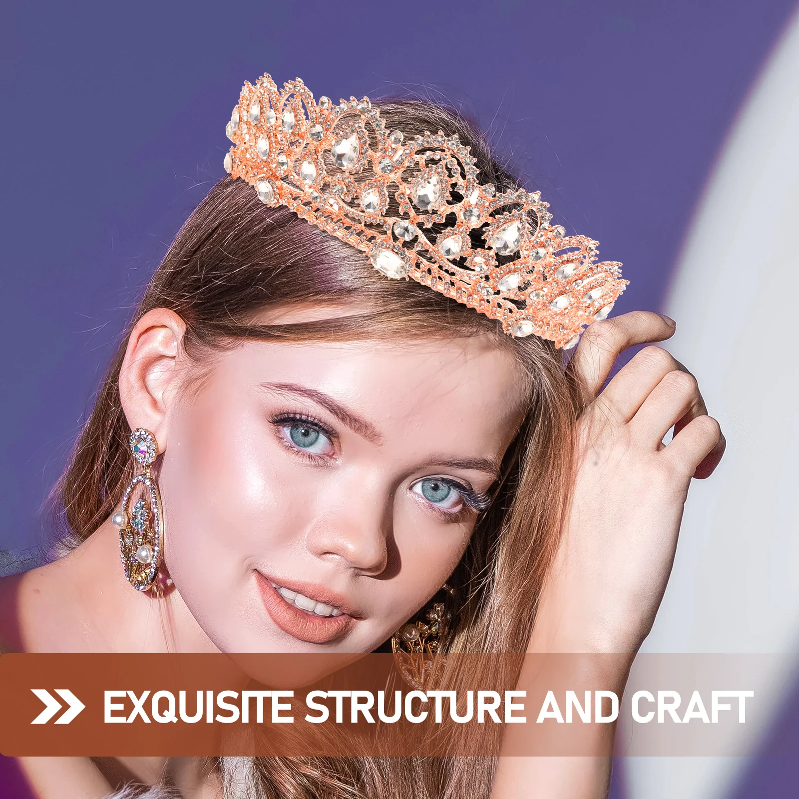 เจ้าสาวอุปกรณ์เสริมผมอุปกรณ์เสริมแฟชั่น Headwear หมวก Rhinestone Headpiece