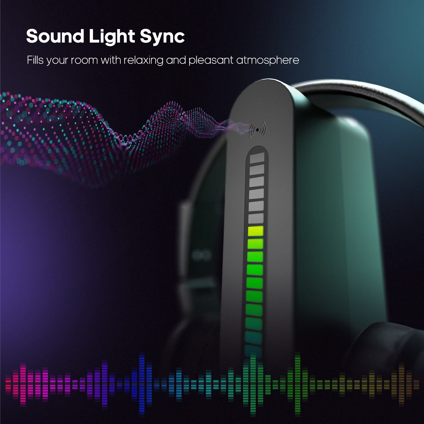 FIFINE RGB Kopfhörer Stehen, mit Power Streifen 2 in1,USB Headset Halter für Gaming Kopfhörer/Bluetooth Kopfhörer-Ampligame S3