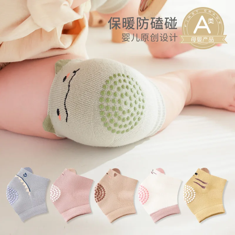 0-3 Years Old Anti-drop Knee Pads Spring and Summer Children's Pure Cotton Cartoon Animal Infant Non-slip Kneecap Leg Warmers
