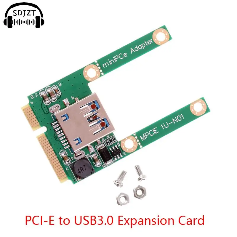 Mini PCI-E To USB3.0 Expansion Card Laptop PCI Express PCIe To USB 3.0 Converter Riser Card Adapter With Screw Fittings