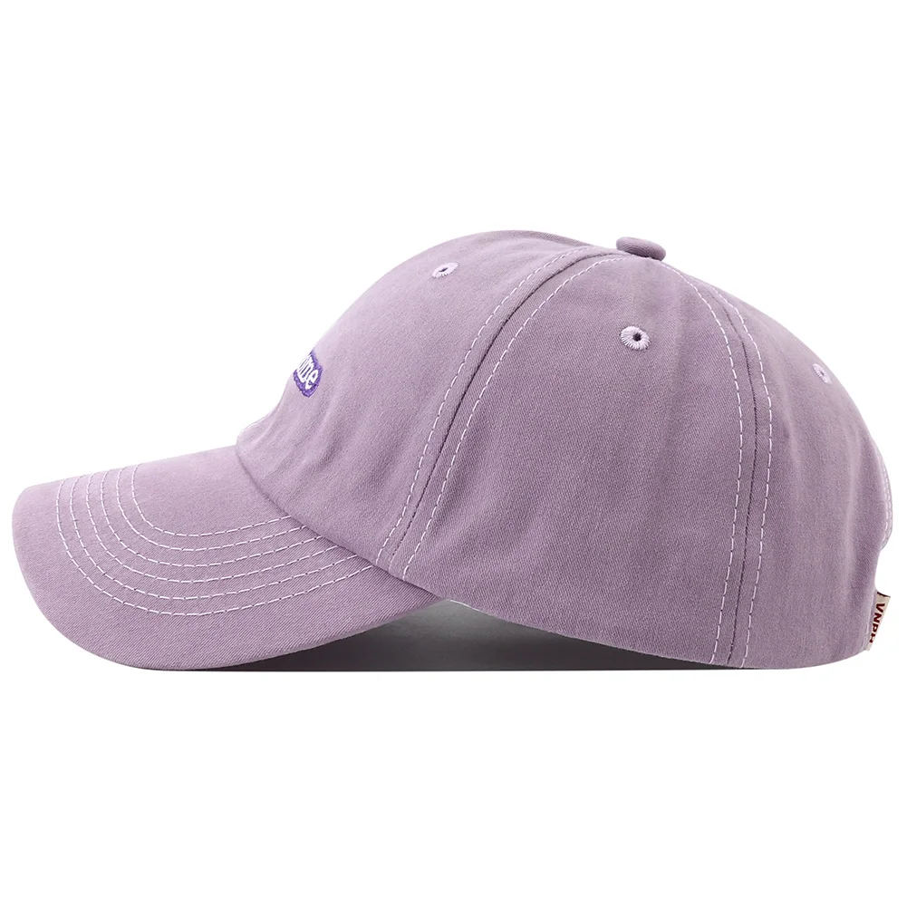 New Womens Purple Harajuku Cotton Baseball Hat Snapback Cap Male Female Fashion Letter Embroidery Caps for Women Casquette Femme