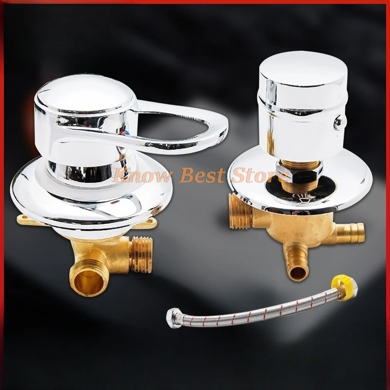 Shower Faucet Bathroom Cold & Hot Water Mixing Valve 1/2in Faucet Two-way Three-way Four-way Five-way Gear Switch