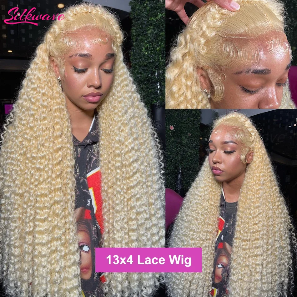 

Синтетические парики Silkwave Water Wave Blonde 613 с кружевной передней частью 13x6, парики с глубокой волной и HD-кружевом, парики из натуральных волос для женщин, цветные кудрявые парики