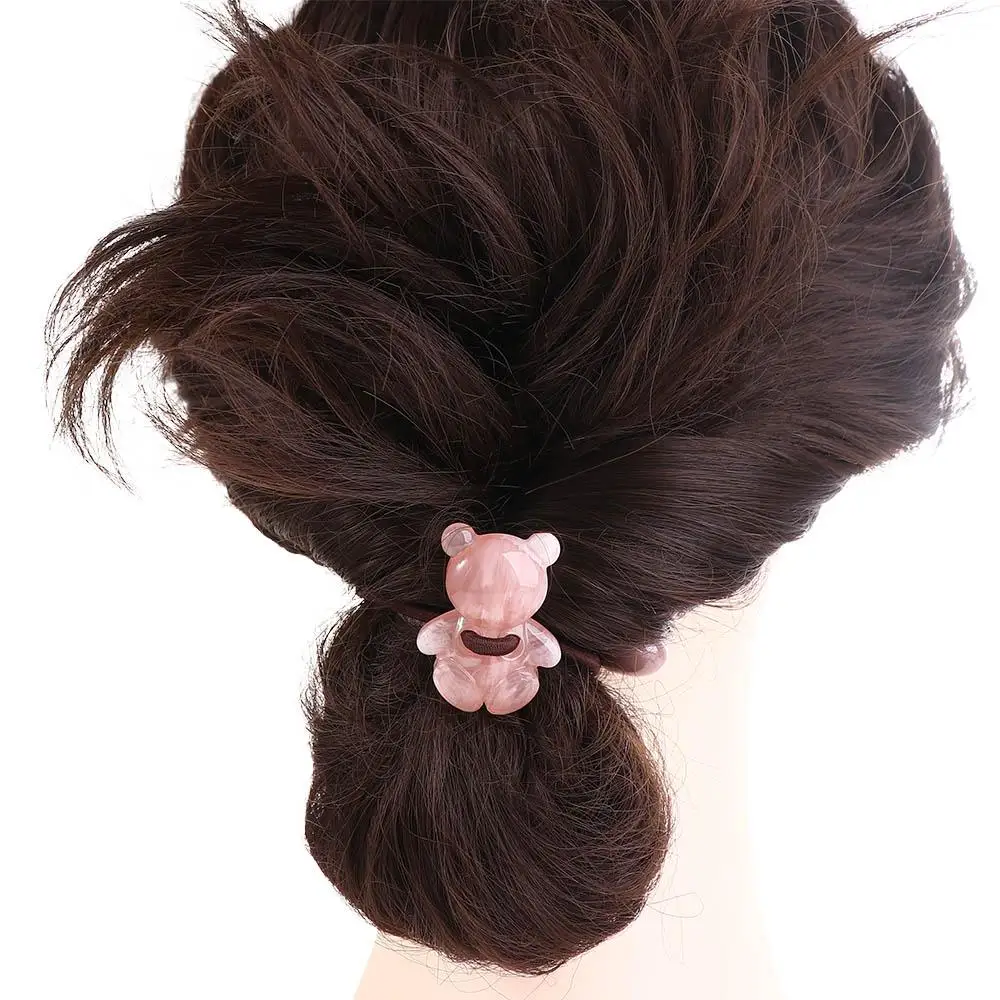 

Ins Медведь Головной убор для девочек Держатели для хвоста Бант Новые головные уборы Женские резинки для волос Резинки для волос с цветами Резинки для волос Сладкие резинки для волос