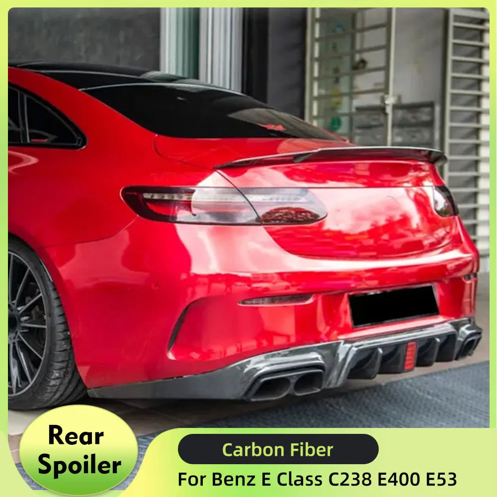 

Carbon Fiber Car Rear Trunk Spoiler Wing for Mercedes-Benz E Class C238 E400 E53 AMG Coupe 2017-2019 Rear Boot Lid Wing Spoiler