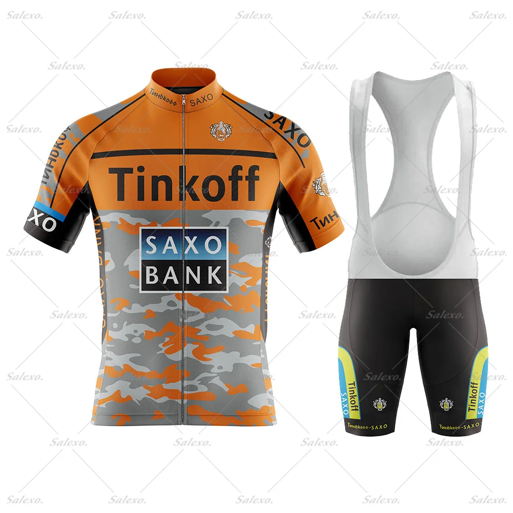 

2023 Tinkoff Saxo Bank велосипедный комплект мужской гоночный велоспорт джерси летняя MTB Майо велосипедная одежда
