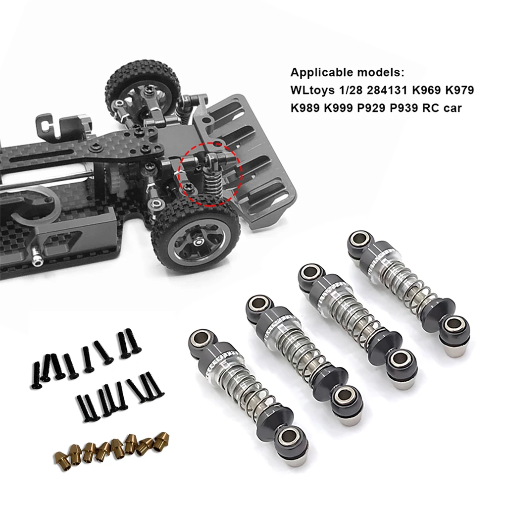 Metall Upgrade Einstellbare Stoßdämpfer Für 1/28 Wltoys K969 RC Auto Upgrade Modifizierte Teile Metall blau