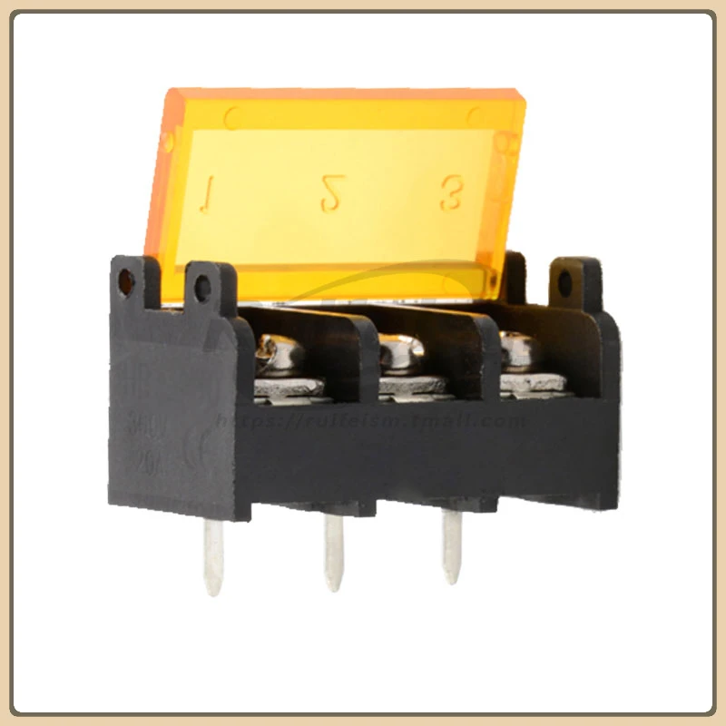 5pcs/lot Hb-9500 9.5mm 2p 3p 4p 5p 6p 7p 8p 9p 10p Picth:9.5mm Barrier Terminal Block Connector With Cover Pcb Mount