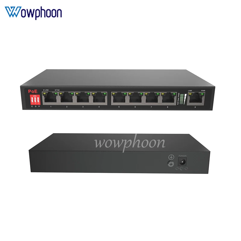 

10-портовый коммутатор PoE 10/100 Мбит/с 9-портовый коммутатор PoE AI Порт RJ45 Сетевой коммутатор Plug and Play 6-портовый полный гигабитный промышленный коммутатор PoE