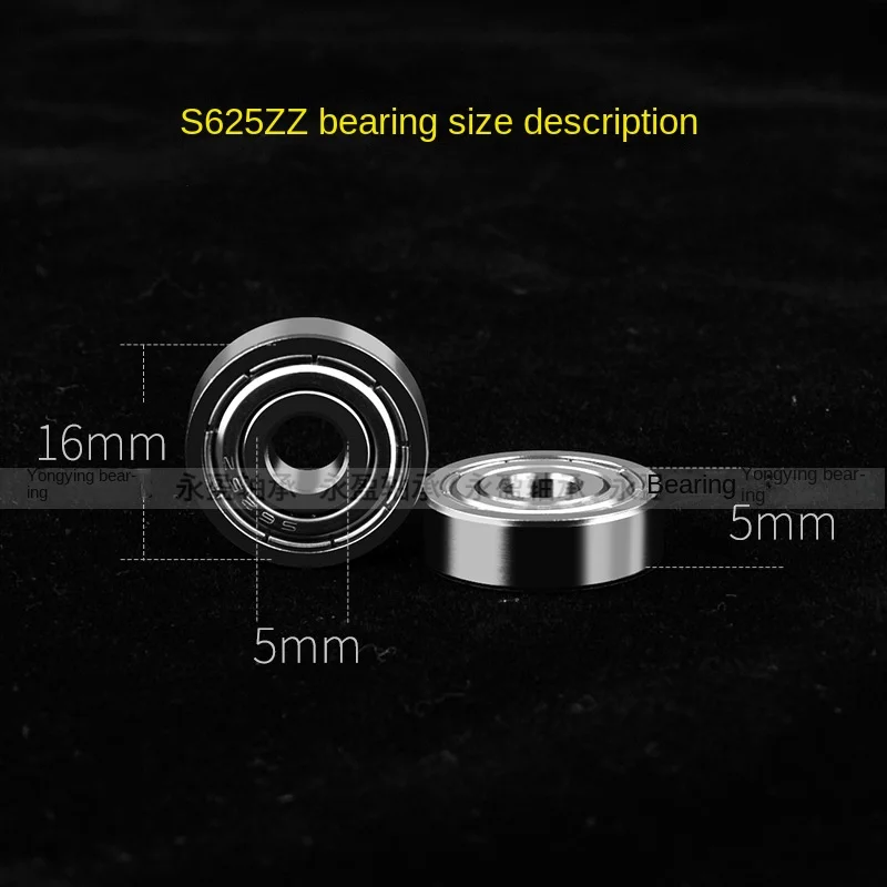 （10Pieces）Factory Spot 420Stainless Steel Door and window sliding wheel Wire Cutting S625ZZ/2RSBearing 5* 16*5 mm